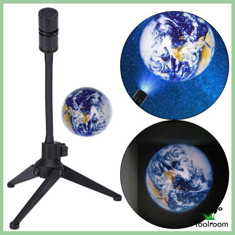 Đèn Chiếu Hình Trái Đất Có Giá Đỡ Xoay 360 Độ Trang Trí Phòng Ngủ