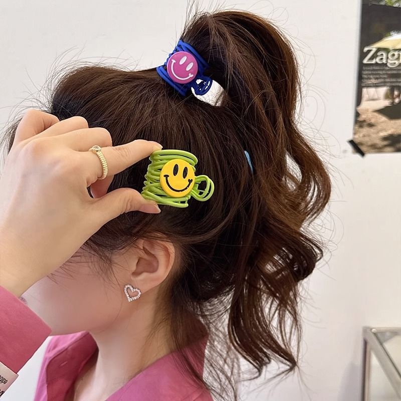 (MớI) Kẹp TóC HìNh MặT CườI Xinh XắN