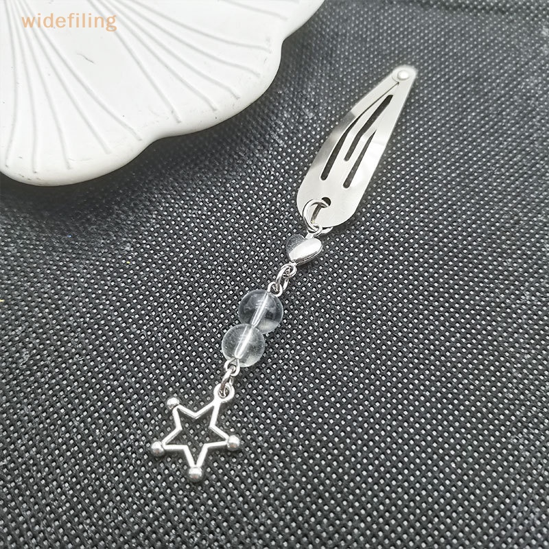 Kẹp Tóc Kim Loại Mạ Vàng / Bạc Y2K Hình Ngôi Sao / Trái Tim Xinh Xắn Cho Nữ