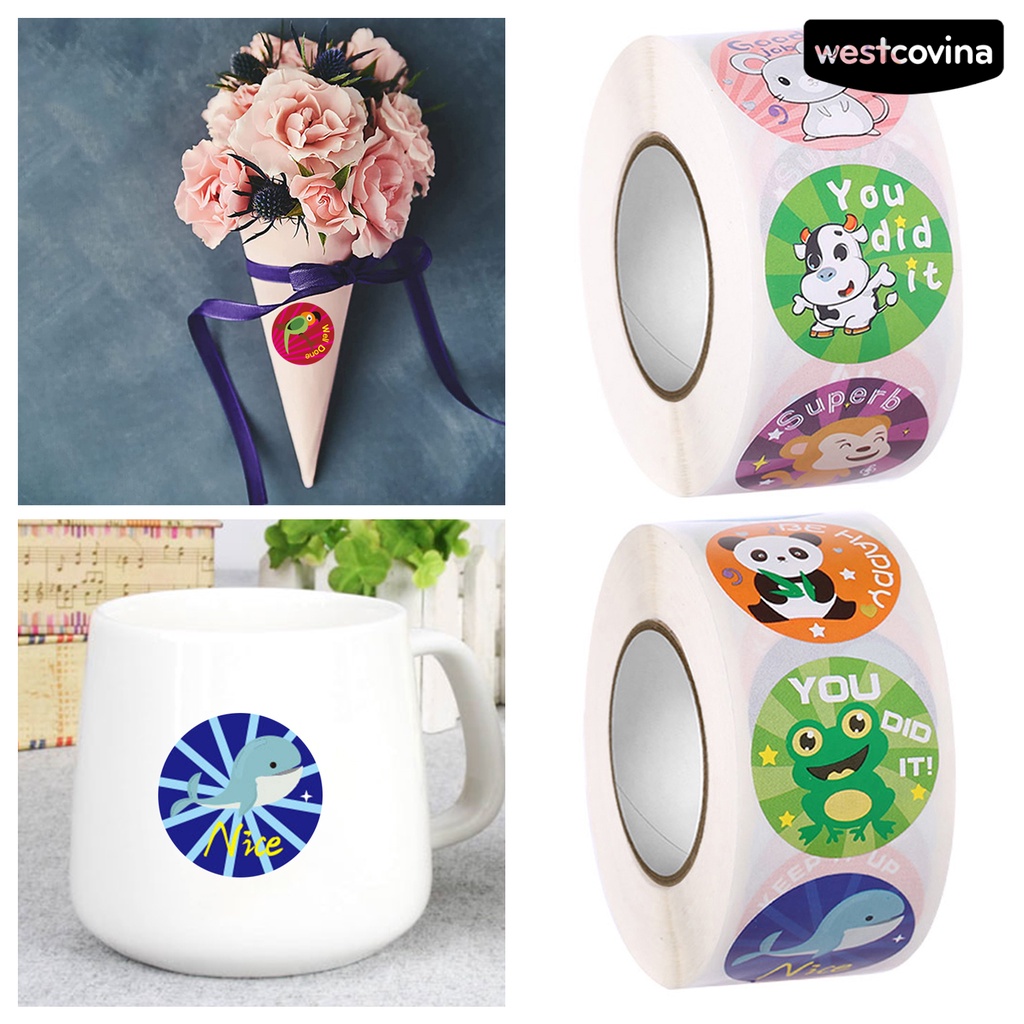 [WSTN] [WSTN]✎1 Cuộn Sticker Dán Mắt Bắt Động Vật Hoạt Hình Dễ Thương Chống Nước Không Cặn Tinh Tế Tuyệt Vời DIY