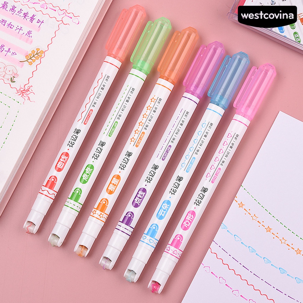 [WSTN]✎Set 6 Bút Kẻ Mắt Nhanh Khô Nhiều Màu Sắc