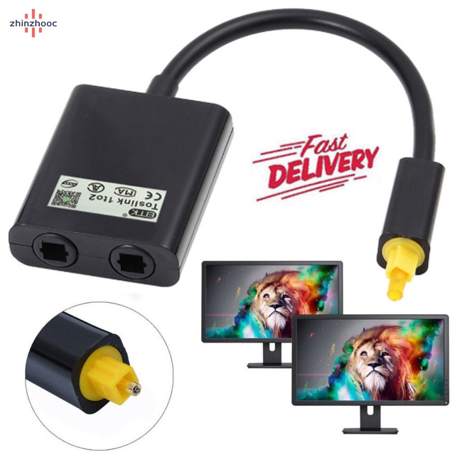 Bộ Chia Cáp Quang Kỹ Thuật Số 2 Chiều SPDIF Toslink 1 Sang 2