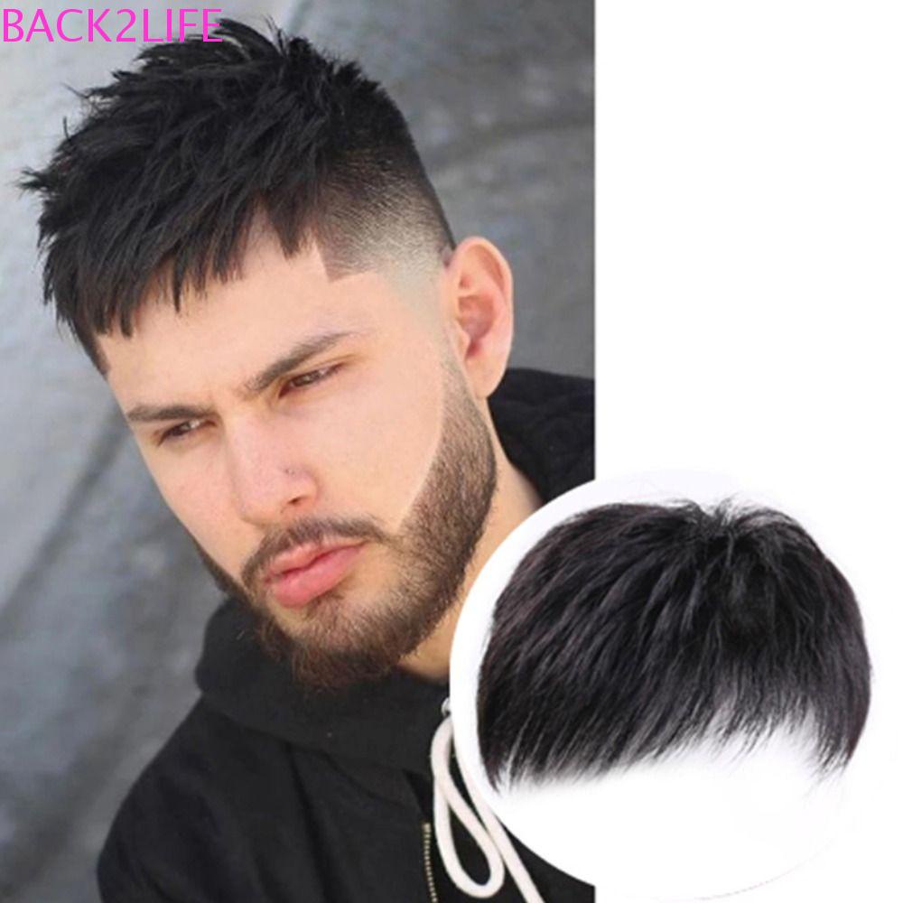 BACK2LIFE Tóc Giả Nối Dài Bằng Sợi Tổng Hợp Mềm Chịu Nhiệt Cao Có Kẹp Chất Lượng Cao Cho Nam