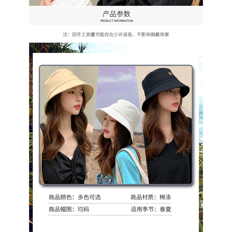 Mũ Bucket Chống Nắng Phong Cách Thời Trang Hàn Quốc Dành Cho Nữ