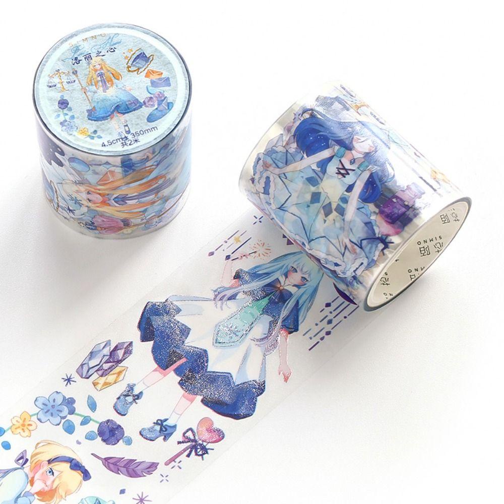 PEWANY Cuộn Băng Keo Dán Trang Trí Album Ảnh In Hình Cô Gái Yêu Tinh DIY