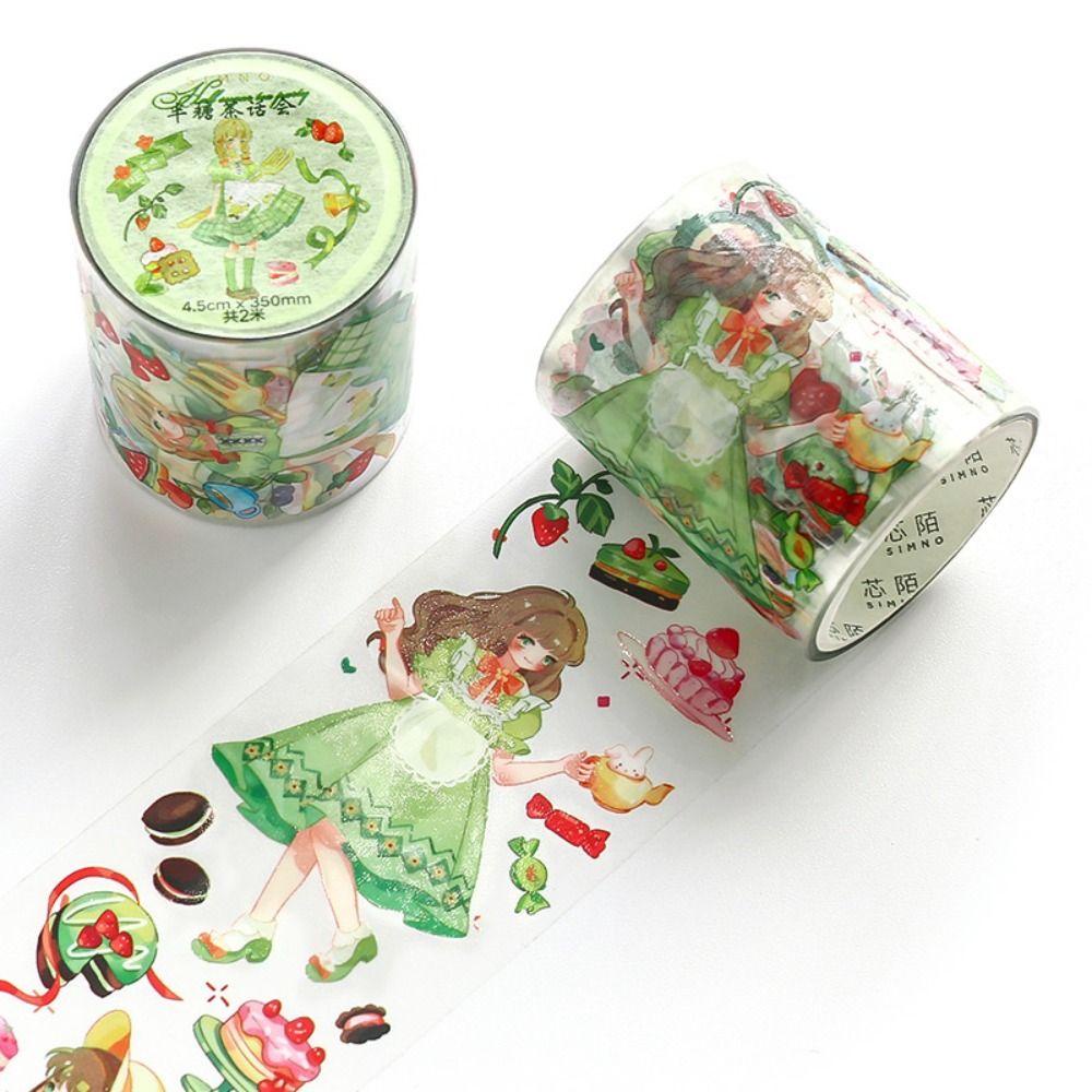 PEWANY Cuộn Băng Keo Dán Trang Trí Album Ảnh In Hình Cô Gái Yêu Tinh DIY
