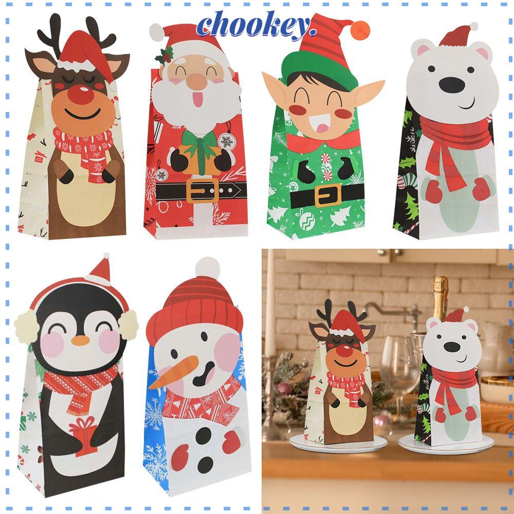 CHOOKEY Set 24 Túi Giấy Đựng Kẹo Giáng Sinh Năm Mới