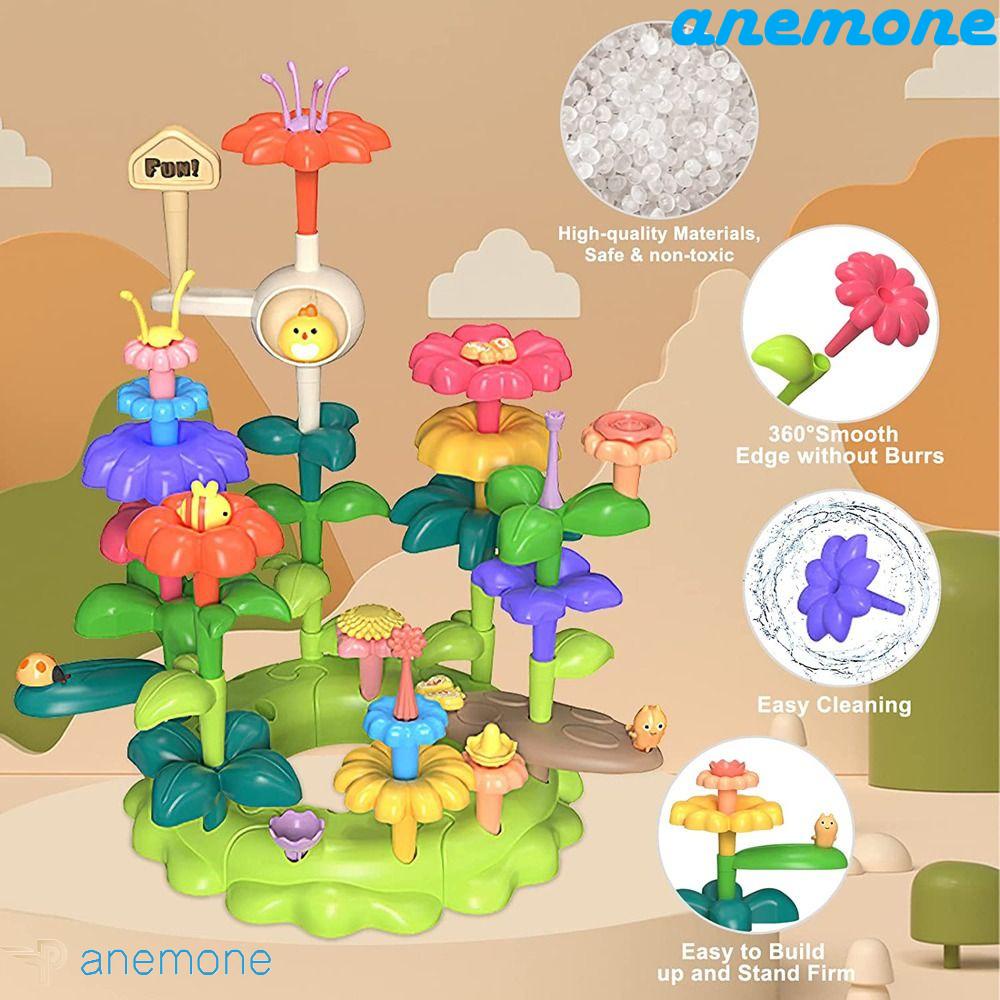 ANEMONE Bộ 42 / 93 Món Đồ Chơi Lắp Ráp Bằng Nhựa Hình Hoạt Hình Nhiều Màu Sắc Cho Trẻ Em