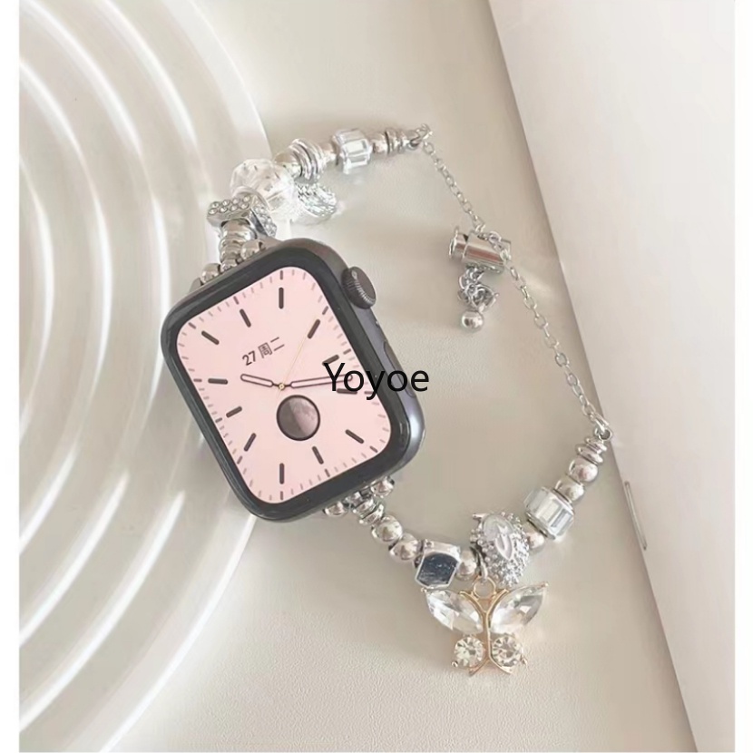 Dây Đeo Tay Chuỗi Hạt 49mm 45mm 44mm 42mm 40mm 38mm 41mm Chuyên Dụng Cho Apple Watch SE Series Ultra 8 7 6 5 4 3 2