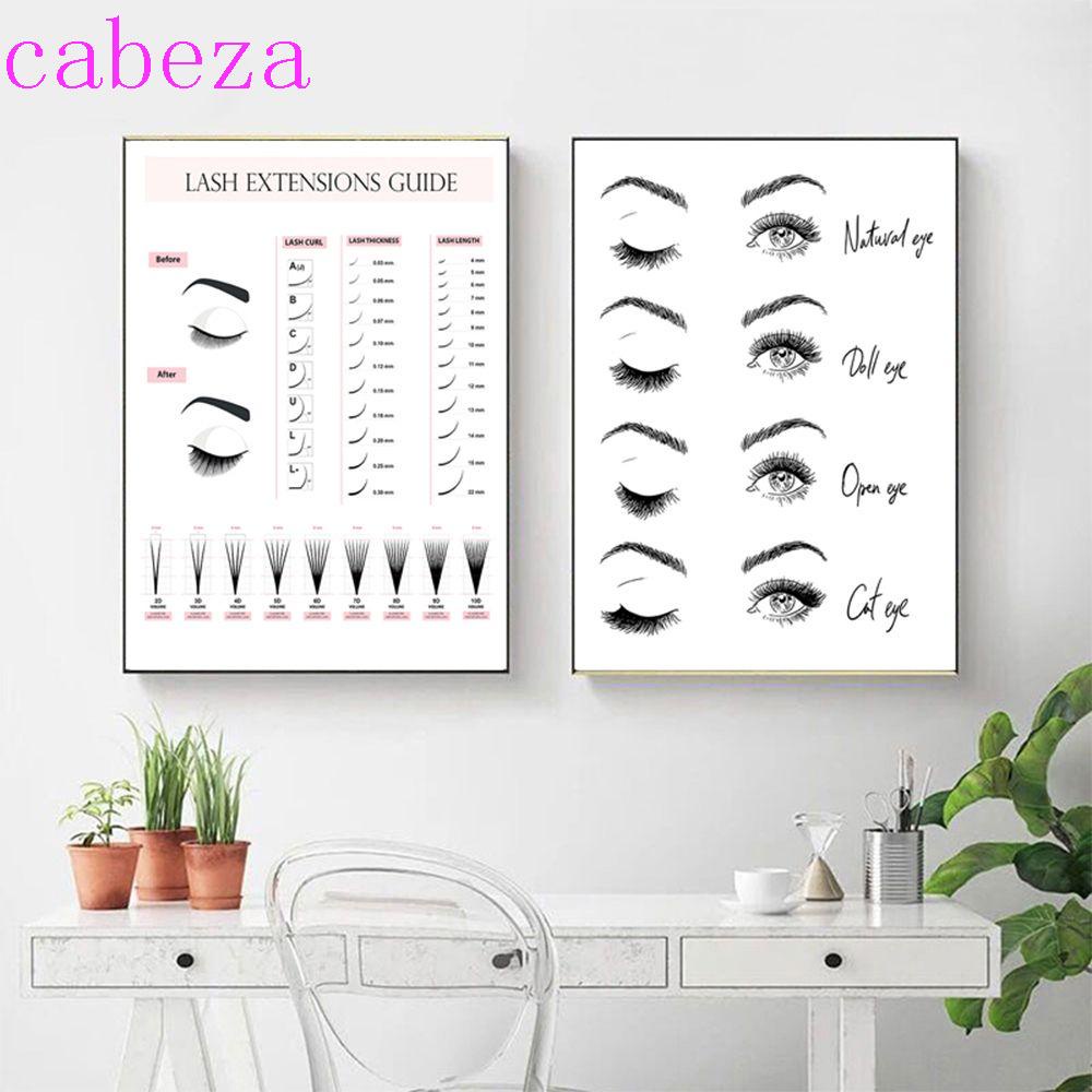 CABEZA Tranh Vải Bạt Treo Tường In Hình Cặp Lông Mi Công Nghệ Trang Trí Nhà Cửa