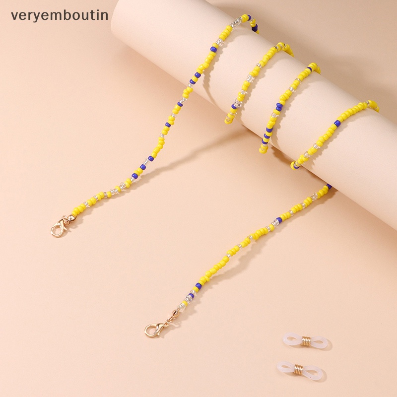 Dây Đeo Mắt Kính Đính Hạt Nhiều Màu Chống Trượt Cho Nữ