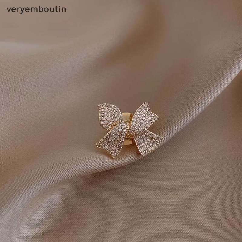 Ghim Cài Áo Hình Nơ Đính Đá Chống Ánh Sáng Thời Trang Cho Nữ