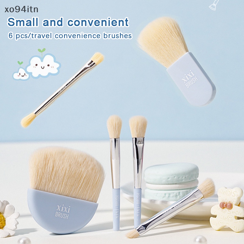 Set 6 Cọ Trang Điểm Lông Mềm Kèm Hộp Đựng Tiện Lợi Cho Nữ