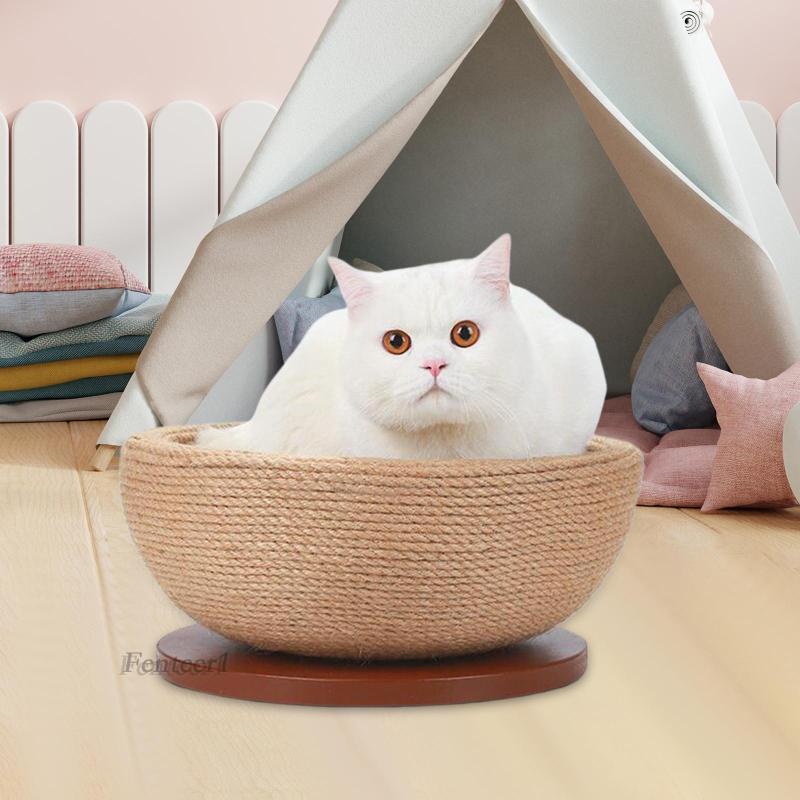 Đệm Cào Móng 2 Trong 1 Hình Tròn Dành Cho Mèo Cào Móng Sự Bảo Vệ