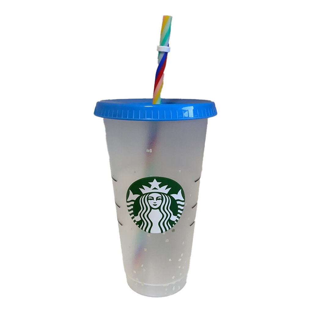Ly Uống Nước Starbucks 700ML Kèm Ống Hút Có Thể Tái Sử Dụng Màu Sắc