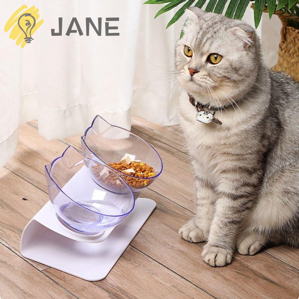 JANE Tô Đựng Thức Ăn Hai Lớp Bảo Vệ Cổ Chống Trượt Kèm Giá Đỡ Đứng Dành Cho Thú Cưng
