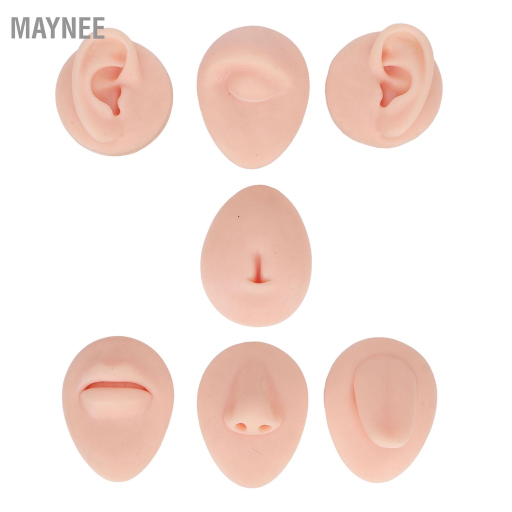 Maynee Phòng Thân Thực Hành Mô Hình Phỏng Silicone Tai Mắt Mũi Miệng Lưỡi Và Bụng Mẫu Cho Người Mới Khuyên snowa