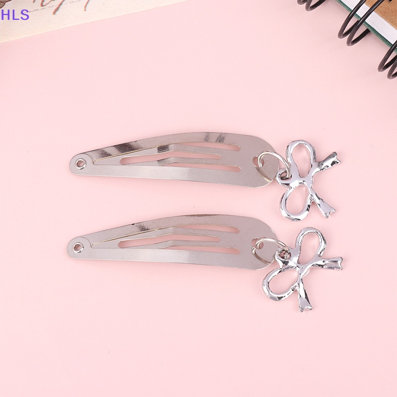 [HLS] Set 2 Kẹp Tóc Kim Loại Đính Mặt Ngọt Ngào Cá Tính Cho Nữ