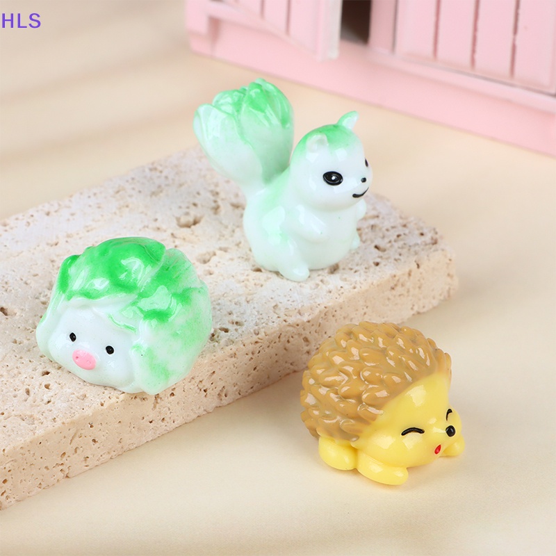 Bộ 2 Phụ Kiện Trang Trí Hình Rau Củ Quả Bằng Nhựa resin Dễ Thương diy