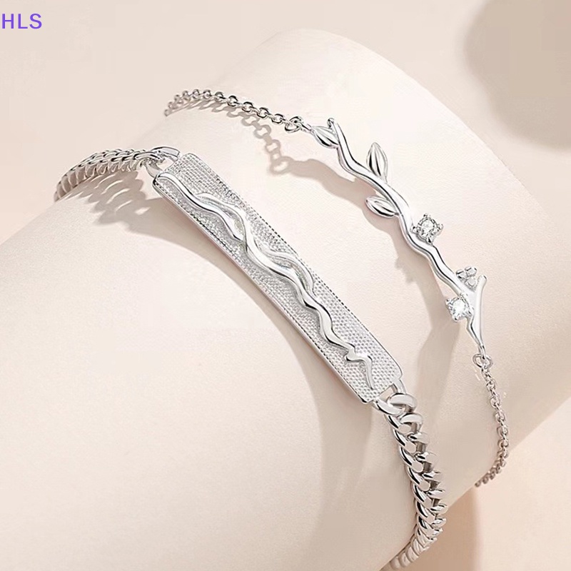 Vòng Đeo Tay Cặp Đôi Màu Bạc Kiểu Đơn Giản Thời Trang