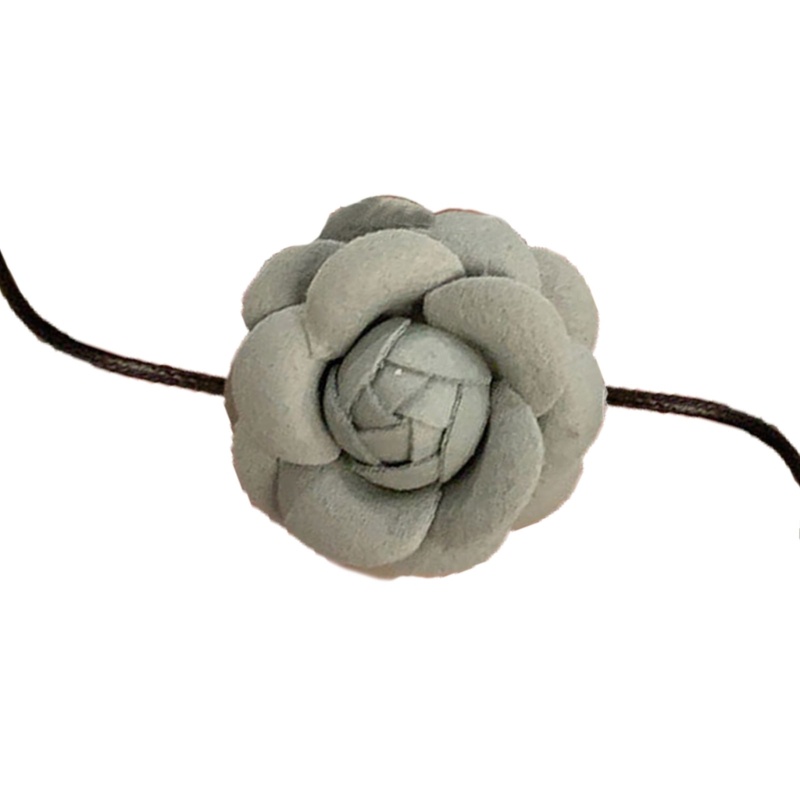 Vòng Cổ Choker Mặt Nơ Thắt Nút Có Thể Điều Chỉnh Kích Thước Họa Tiết Hoa Hồng Phong Cách Goth Y2K Dành Cho Nữ