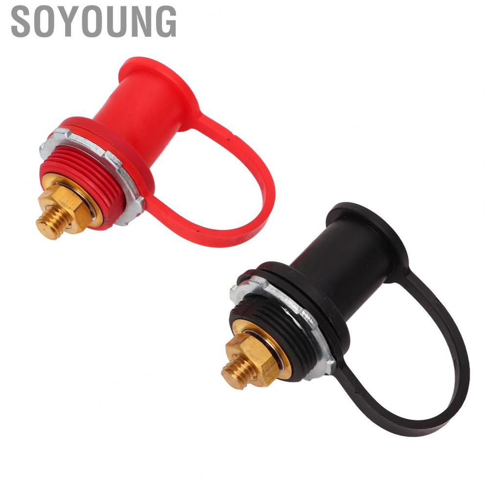 Soyoung Binding Post Thru Panel Terminal Red Black for Car Marine RV