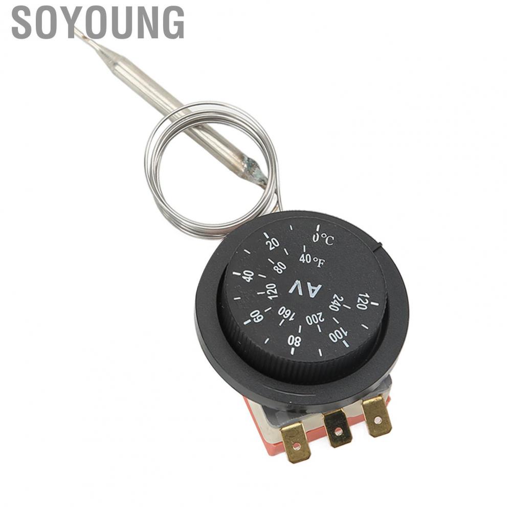 Soyoung Car Radiator Temperature Controller Switch Stable 0-120°C Metal Plastic Adjustable Electric Fan Thermostat for