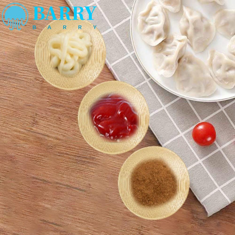 BARRY Đĩa Đựng Nước Chấm / Bơ Bằng Tre Phong Cách Nhật Bản Siêu Bền Tiện Dụng Cho Gia Đình