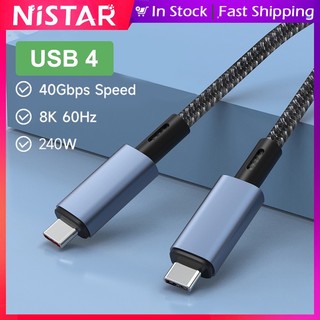 Cáp sạc nhanh thunderbolt 4 video 8k 60hz 5k 60hz type c usb c pd 240w pd100w 40gbps cho mac-book air pro