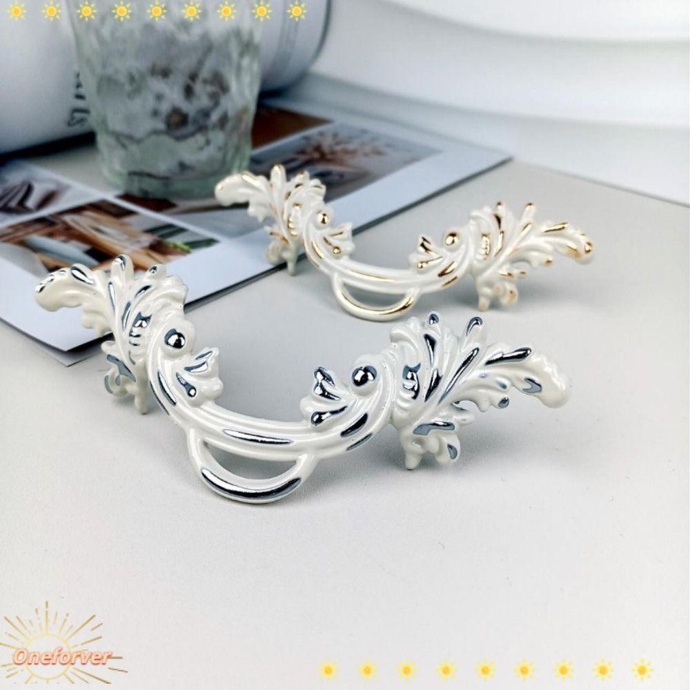 FOREVER Set 2 Tay Nắm Cửa Bằng Hợp Kim Kẽm Chạm Khắc Tinh Xảo Phong Cách Châu Âu