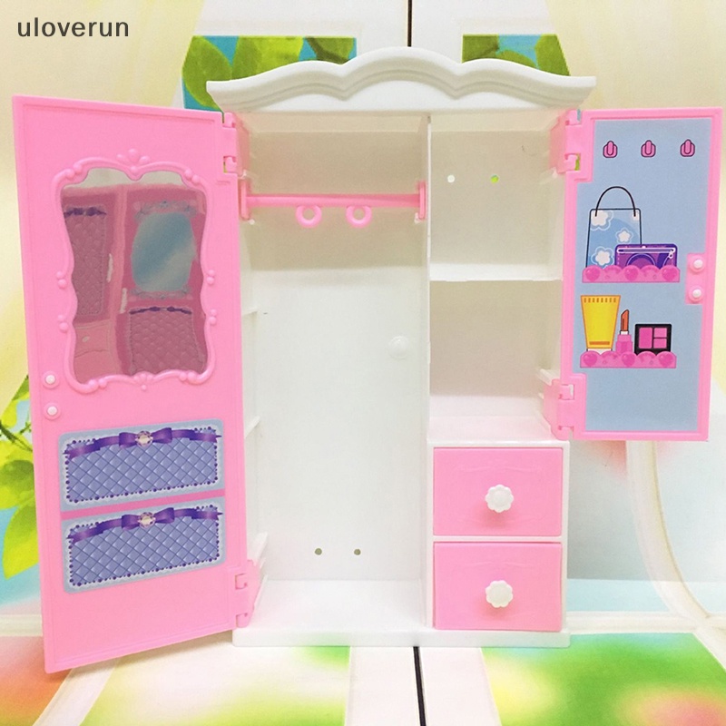 Uloverun Tủ Quần Áo Nội Thất Phòng Ngủ Cho Búp Bê Công Chúa Đồ Chơi Quà Tặng vn