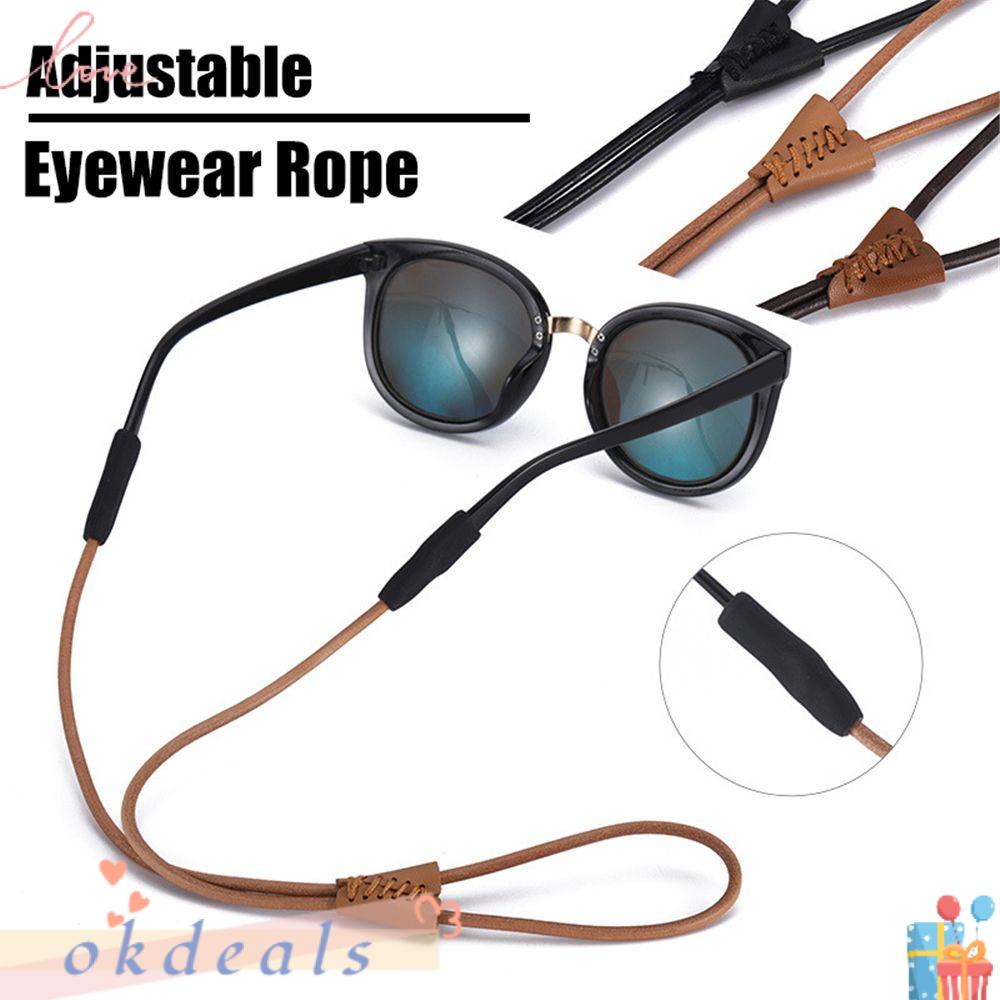 OKDEALS Dây Đeo Kính Bằng Da Chống Thất Lạc Có Thể Điều Chỉnh