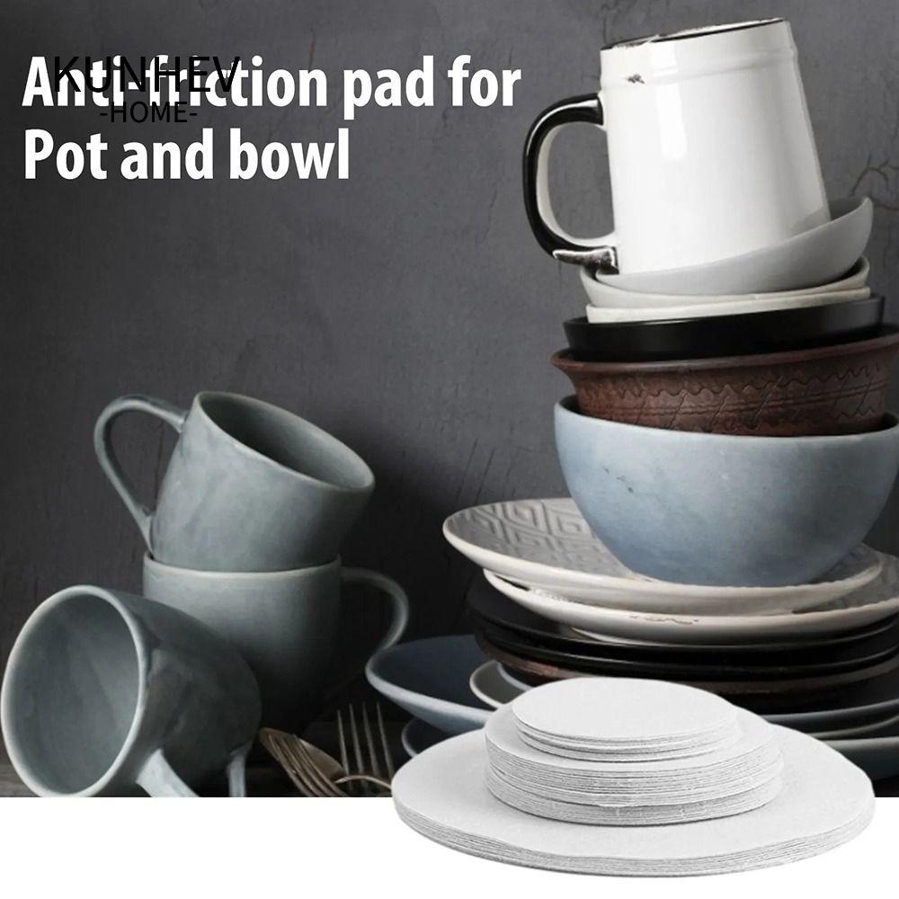 KUNHEV Set 24 Tấm Chia Ngăn Bằng Vải Nỉ Mềm Mại Chống Ma Sát Bảo Vệ Đĩa