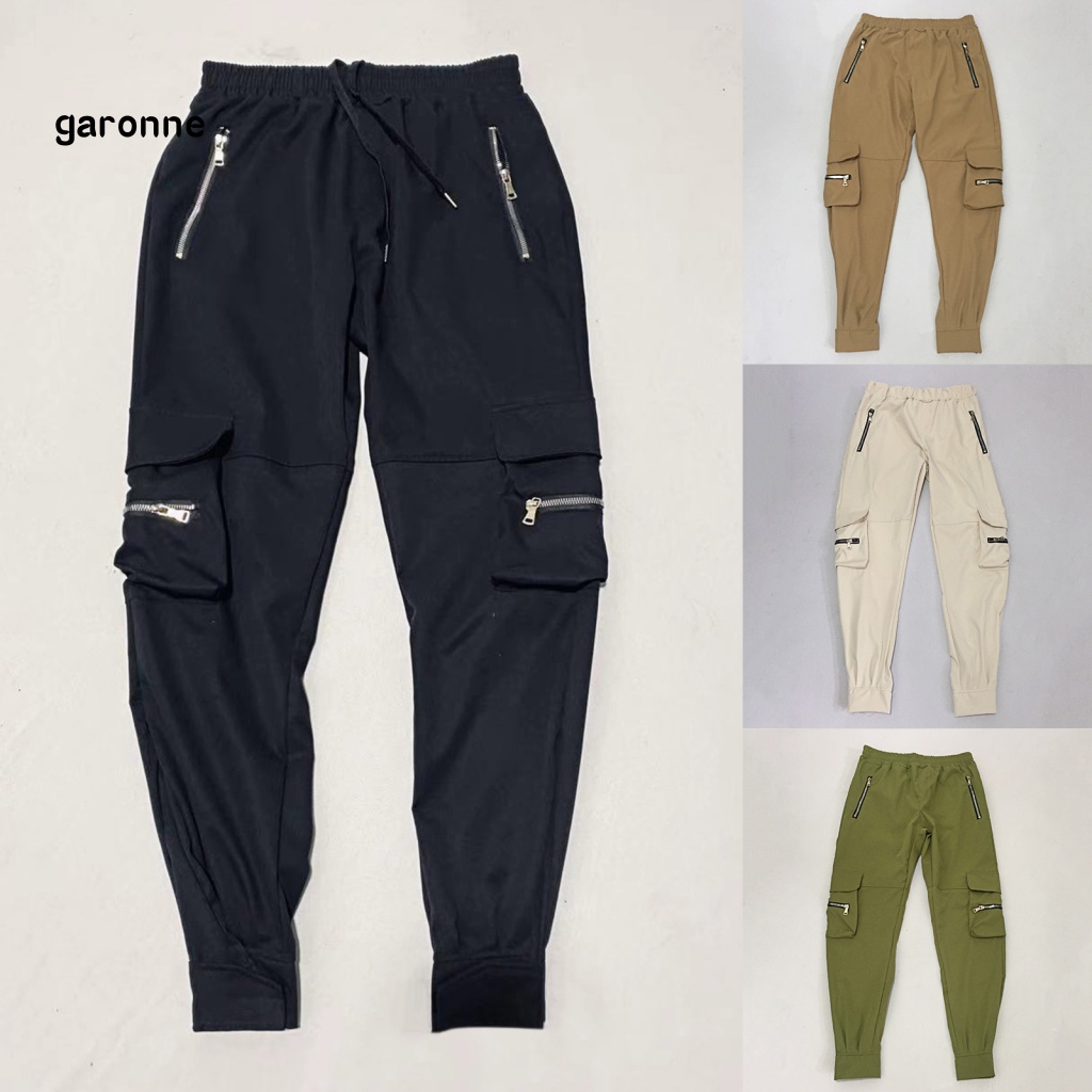 Quần Dài Lưng Thun Dây Rút Có Túi Và Khóa Kéo Dành Cho Nam Tập Thể Thao Leo Núi