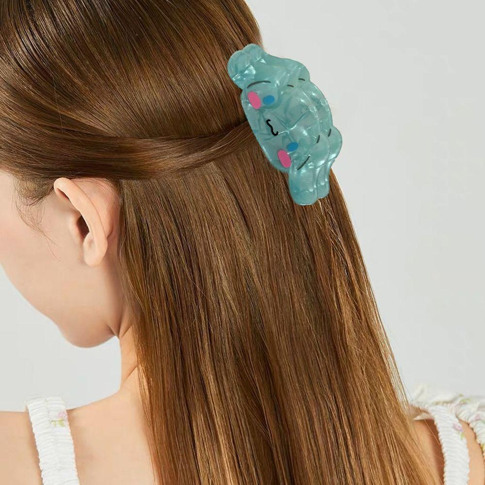 LOMBARD Kẹp Tóc Móng Vuốt Cún Hoạt Hình Phong Cách Ins Ngọt Ngào Kích Thước Lớn Hình Học Dành Cho Bạn Nữ / Bé Gái