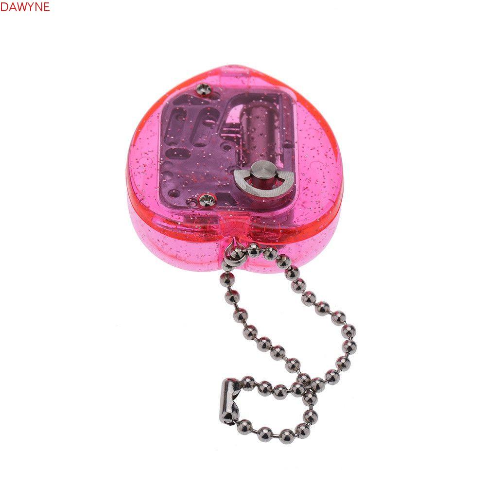 DWAYNE Móc Khóa Hộp Nhạc Hình Lâu Đài Trên Bầu Trời Trái Tim Mini Mới