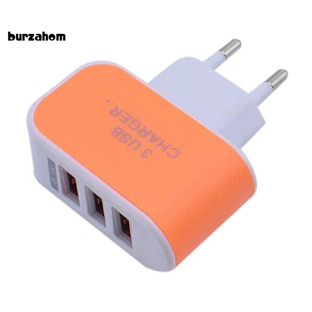 Cốc Sạc AC Ba Cổng USB 31A Phích Cắm EU Tiện Dụng