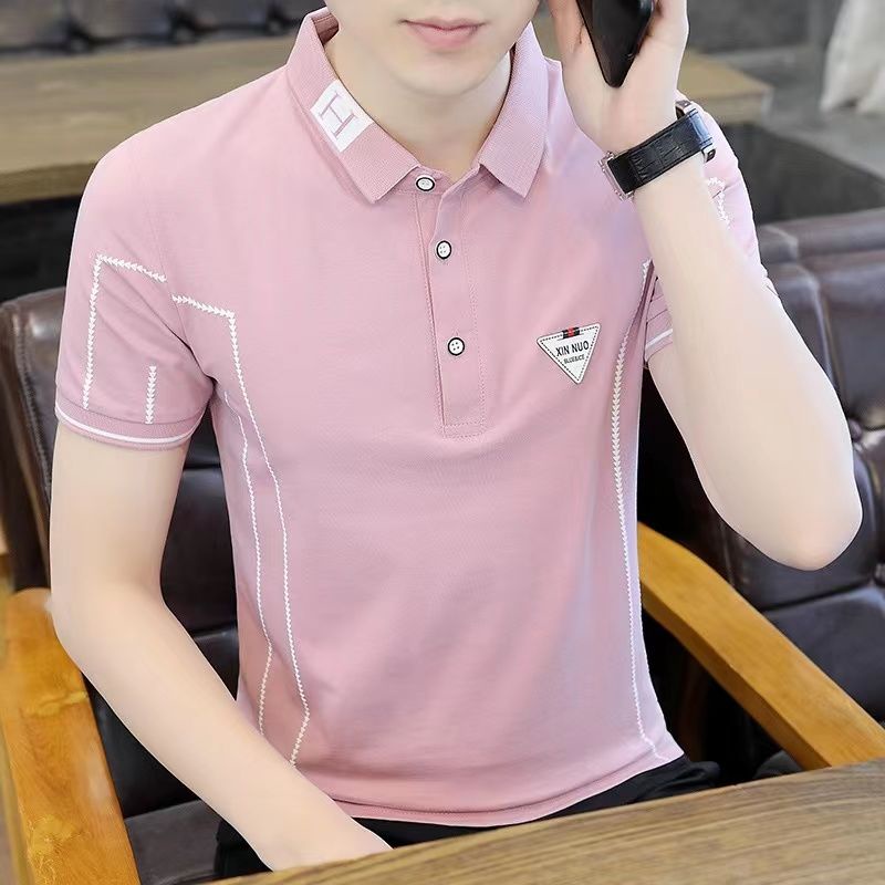 Áo Thun Polo Tay Ngắn Dáng Ôm Phong Cách Hong Kong Thời Trang Cho Nam