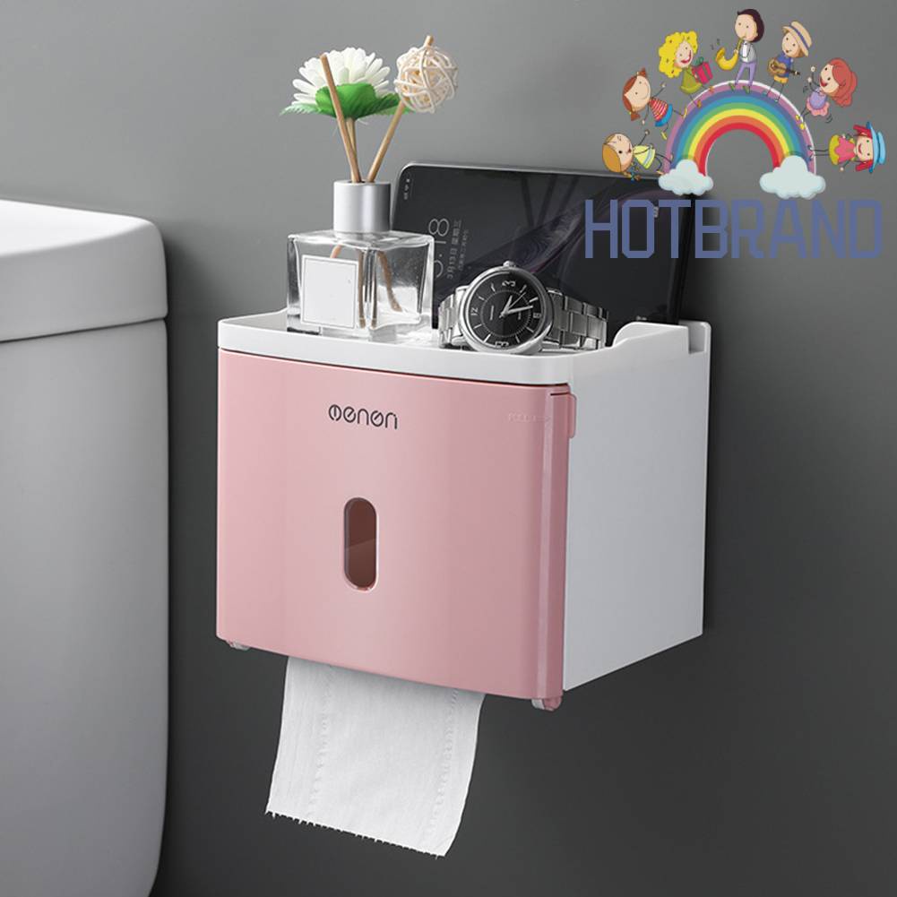 Giá Đỡ Cuộn Giấy Vệ Sinh Không Cần Đục Lỗ Cho Phòng Tắm