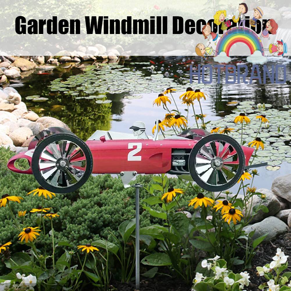 Cối Xay Gió Bằng Sắt Trang Trí Lối Đi Sân Vườn