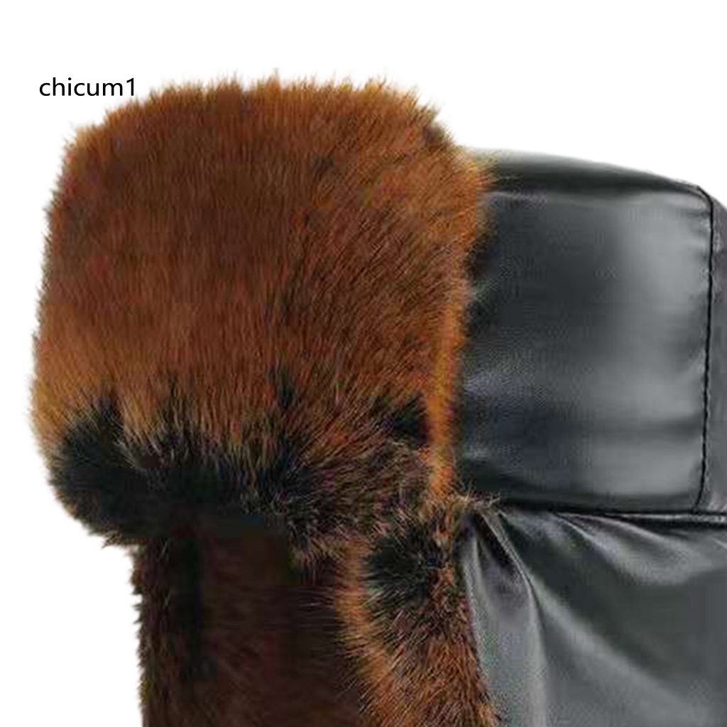 Mũ Che Tai Giữ Ấm Mùa Đông Mềm Mại Thân Thiện Với Làn Da Chống Gió Màu Trơn Dành Cho Nam Nữ