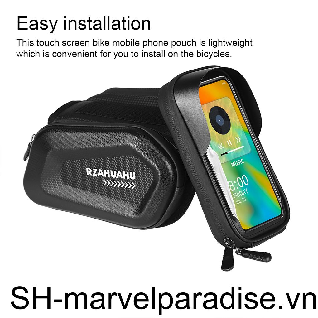 Túi Đựng Điện Thoại Gắn Khung Trước Xe Đạp Chống Nước Chống Rung Cảm Ứng