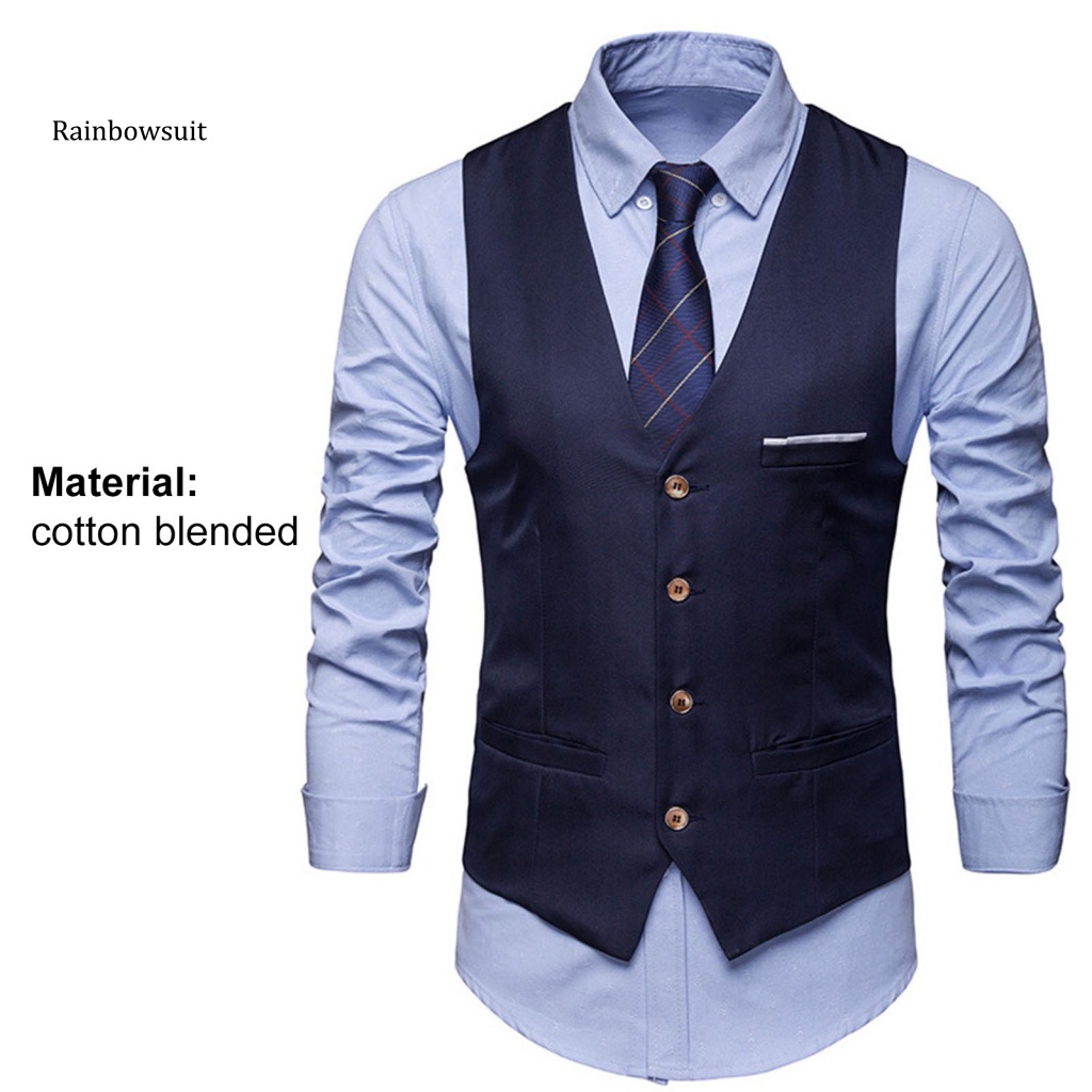 Áo Ghi Lê Màu Trơn Có Túi Tháo Rời Được Phong Cách Doanh Nhân Thời Trang Cho Nam