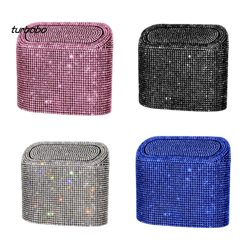 Thùng Rác Hình Vuông Đính Đá Lấp Lánh Dành Cho Xe Hơi