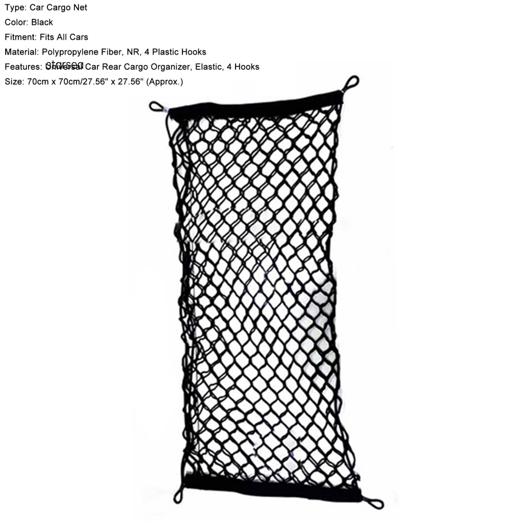 Lưới Giữ Hàng Hóa Trên Nóc Xe Hơi Bằng Polypropylene Gọn Nhẹ Kèm Bốn Móc Treo Tiện Dụng Cho Xe Tải