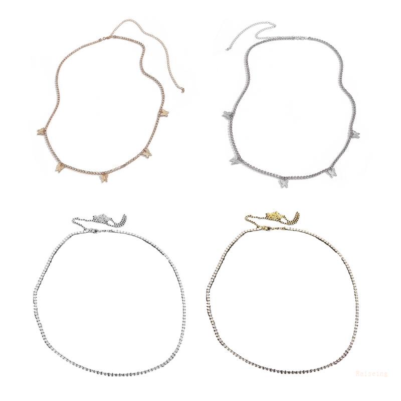 R Dây Xích Thắt Lưng Một Lớp Đính Bướm Lủng Lẳng Lấp Lánh Cho Câu Lạc Bộ Đêm Trang Sức