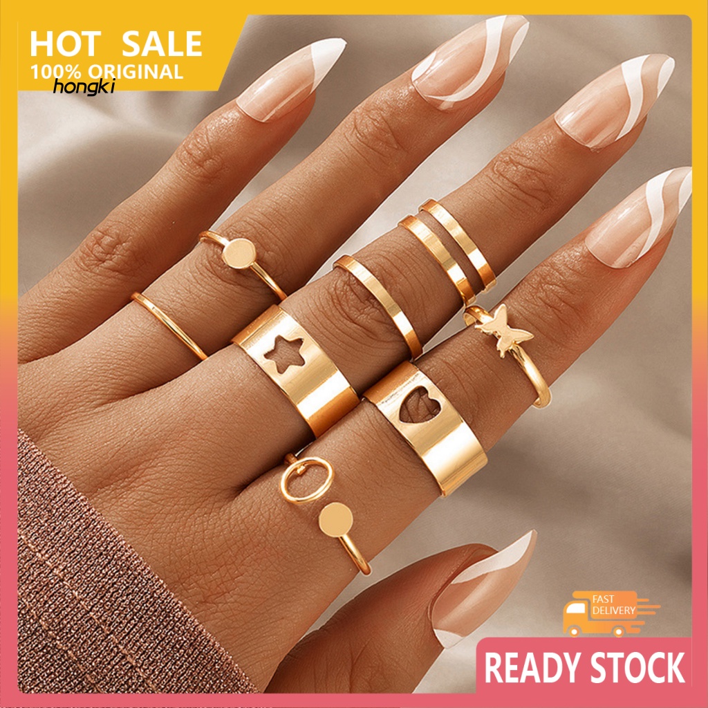 Set 8 NhẫN Cá TíNh Cho Nam Và Nữ