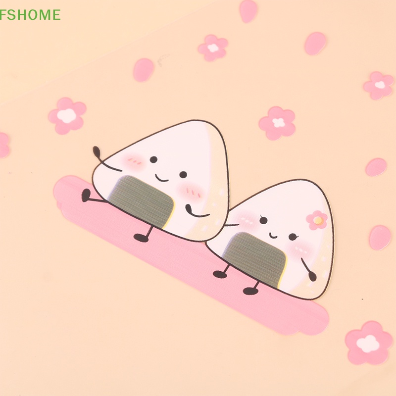 Set 50 Túi Đựng Cơm Nắm Hình Tam Giác Họa Tiết Hoạt Hình Dễ Thương