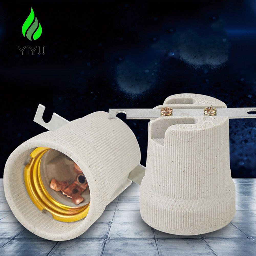 YIYU Chuôi Đèn E27 Phẳng Chịu Nhiệt Độ Cao Cổ Điển Gắn Trần Nhà