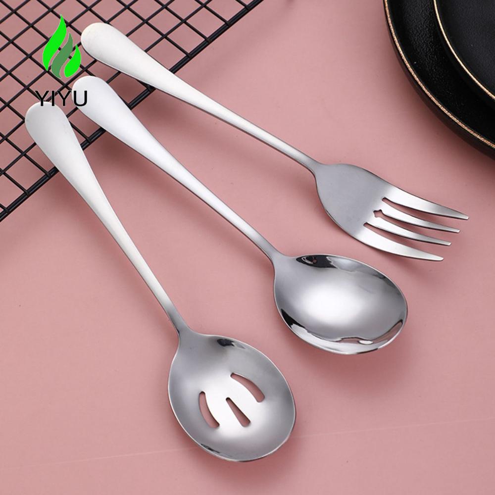 YIYU Bộ Muỗng Nĩa Bằng Thép Không Gỉ